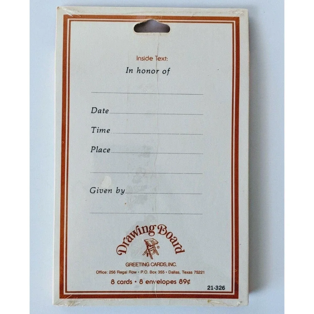 5/$15 Vintage Baby Shower Invitations Floral Elephant Gingham 8 Cards Envelopes